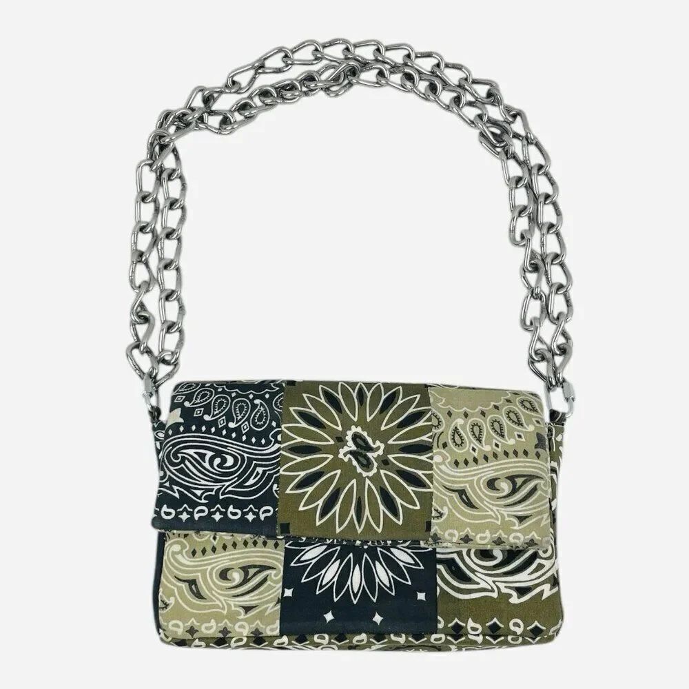 2020 Limited Edition Palyce Savage Los Angeles Sage & Olive Green Bandana Purse